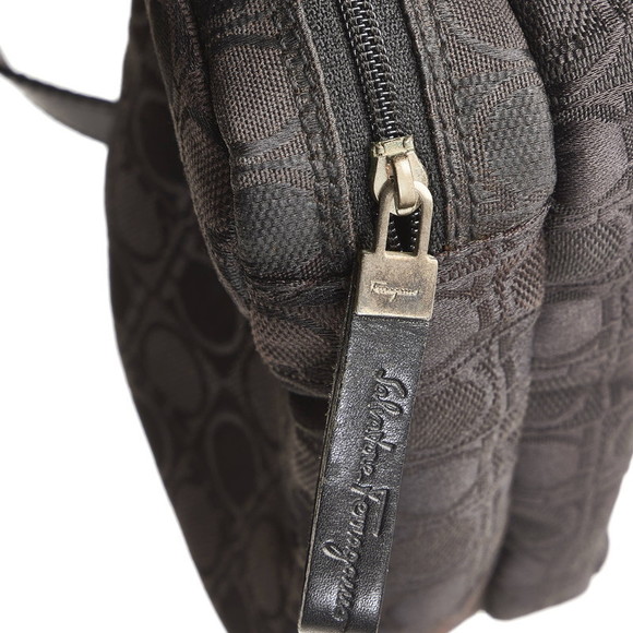 Authentic Salvatore Ferragamo Gancini Canvas Cosmetic Bag - Picture 5 of 8